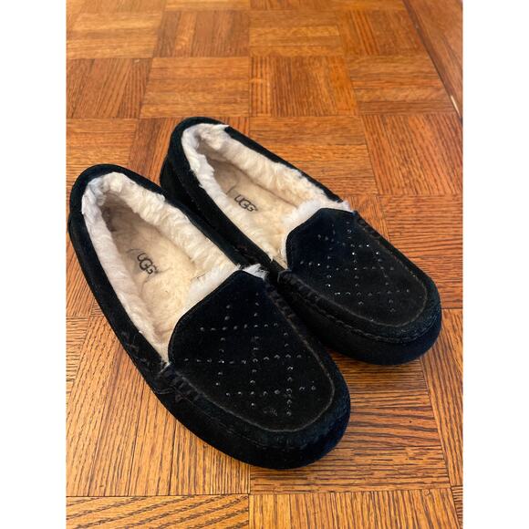 Ugg Shoes - UGG suede and rhinestone slippers size 6